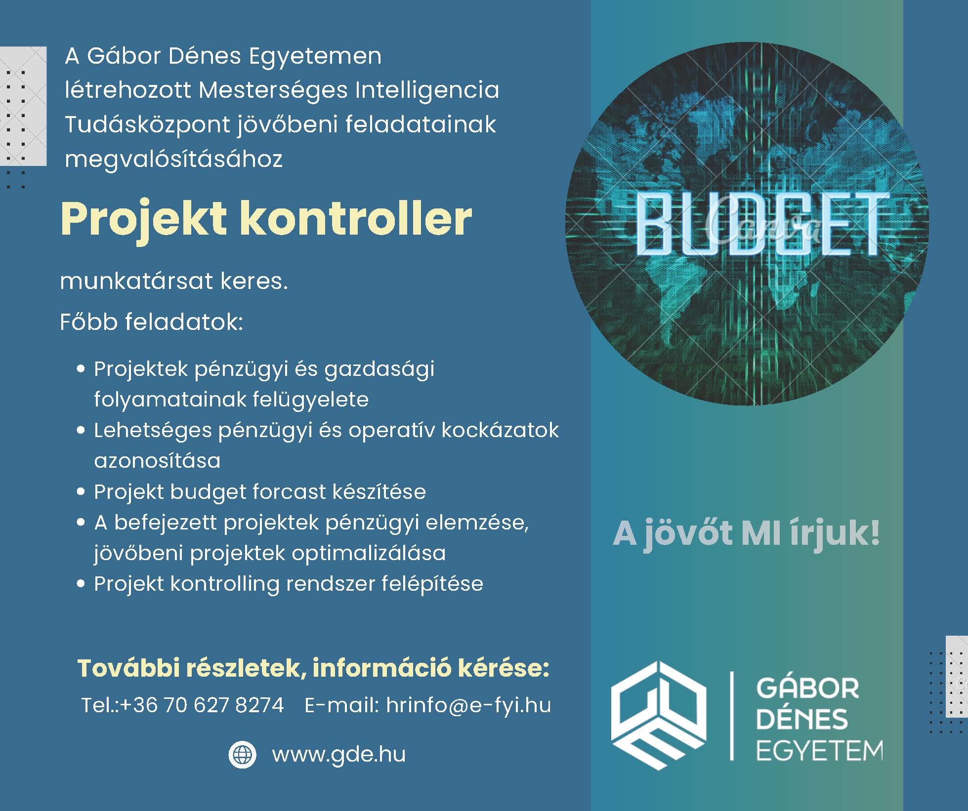 Karrier bélyegképe: Projekt kontroller