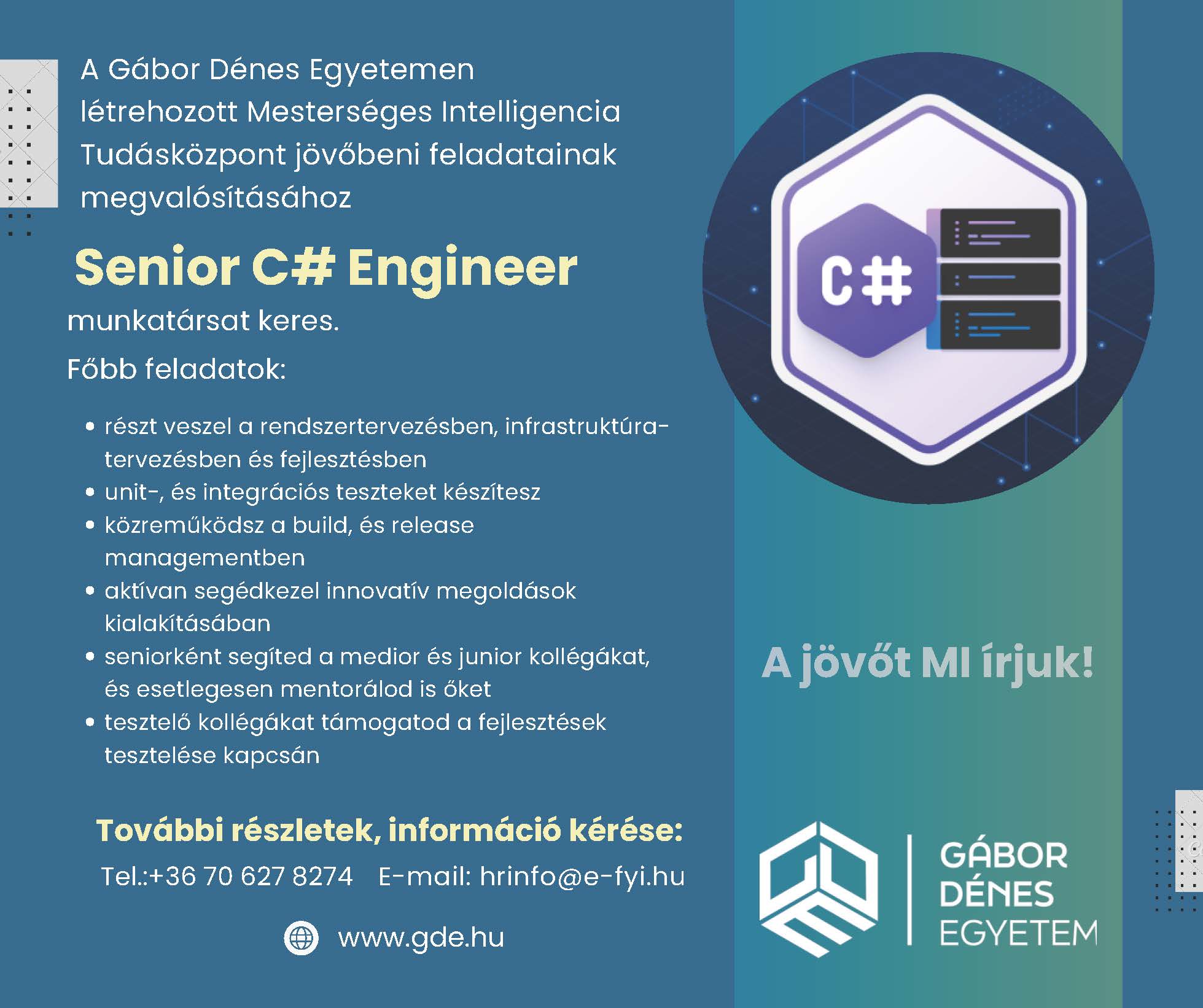 Karrier bélyegképe: Senior C# Engineer