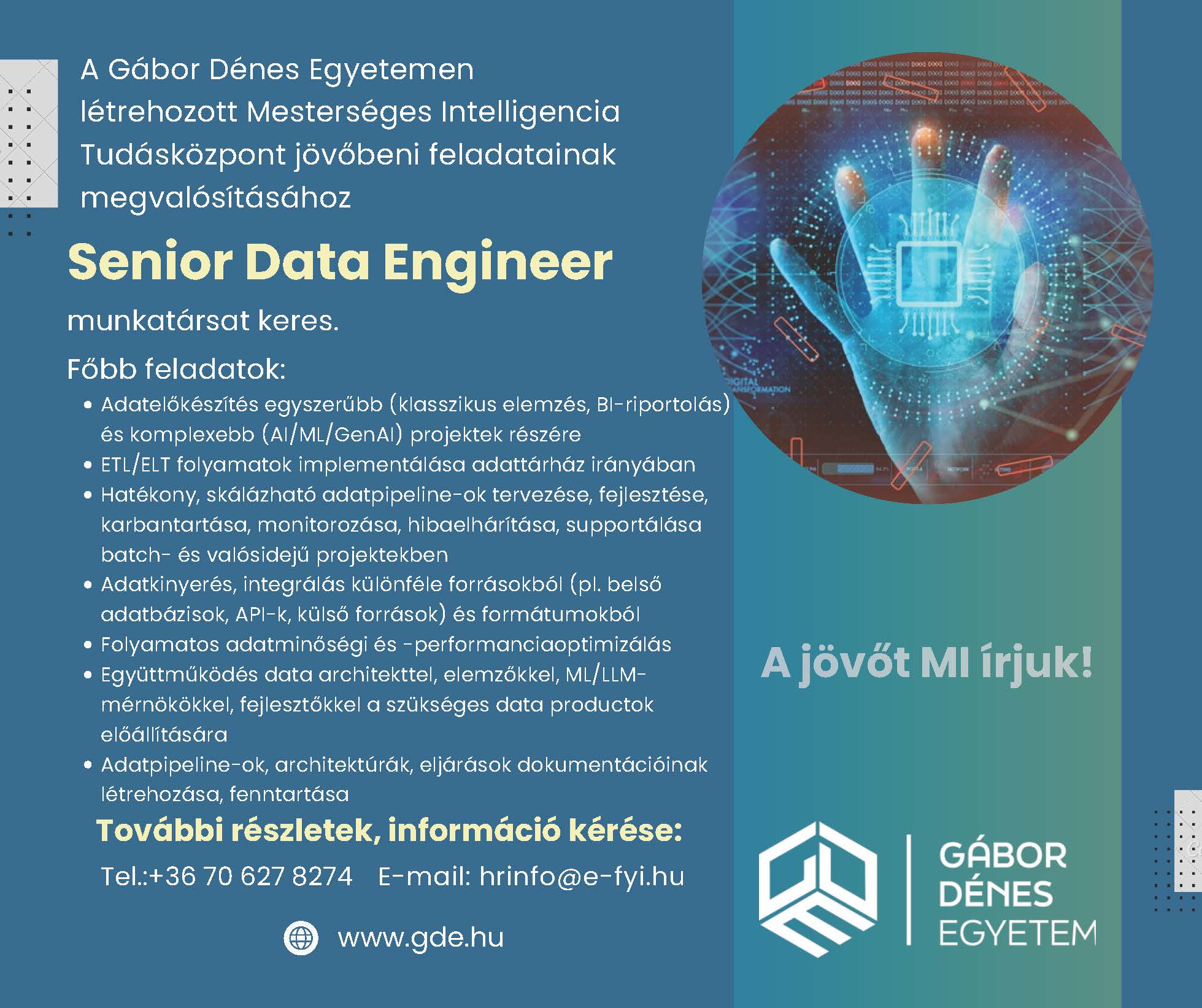 Karrier bélyegképe: Senior Data Engineer