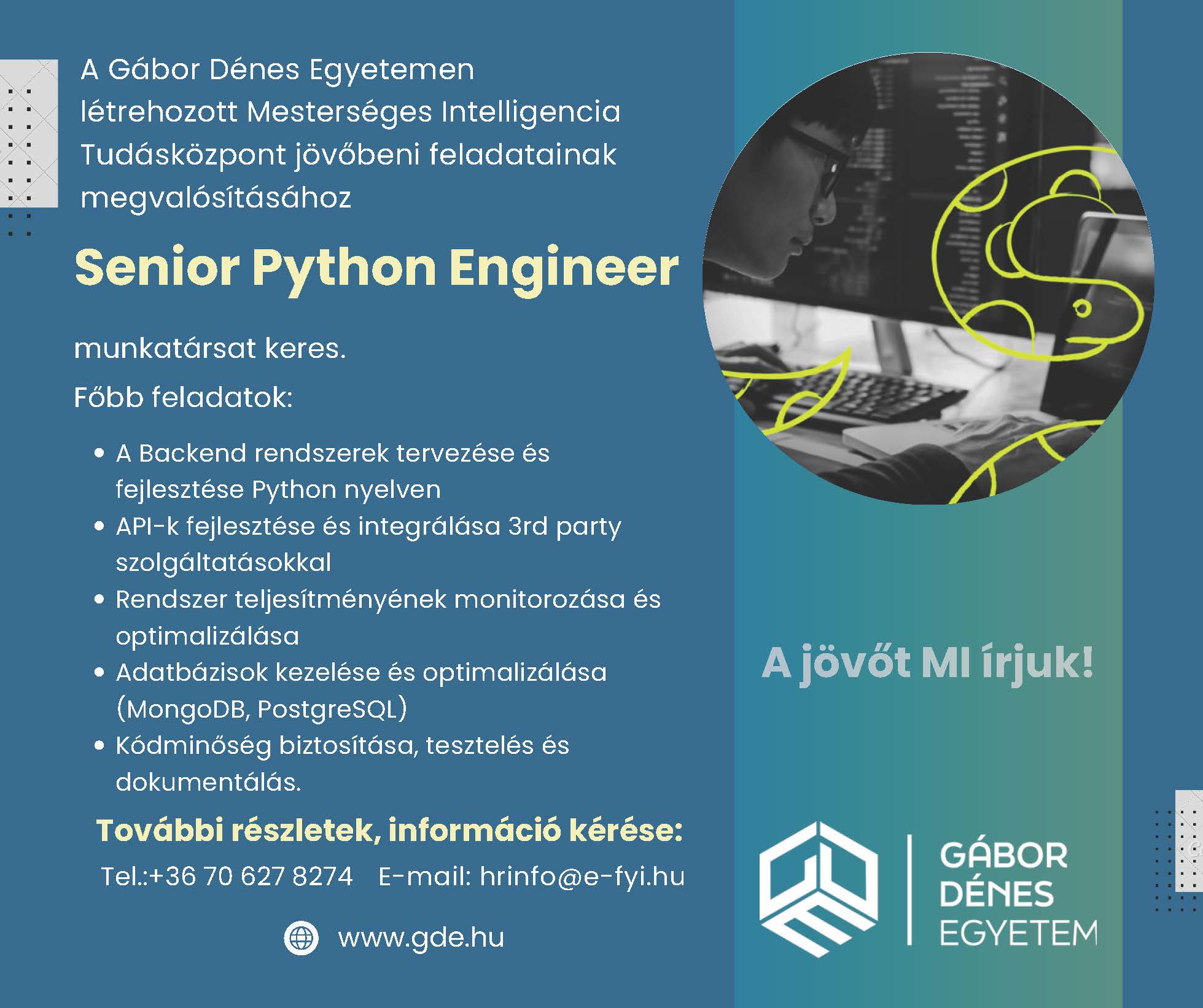 Karrier bélyegképe: Senior Python Engineer