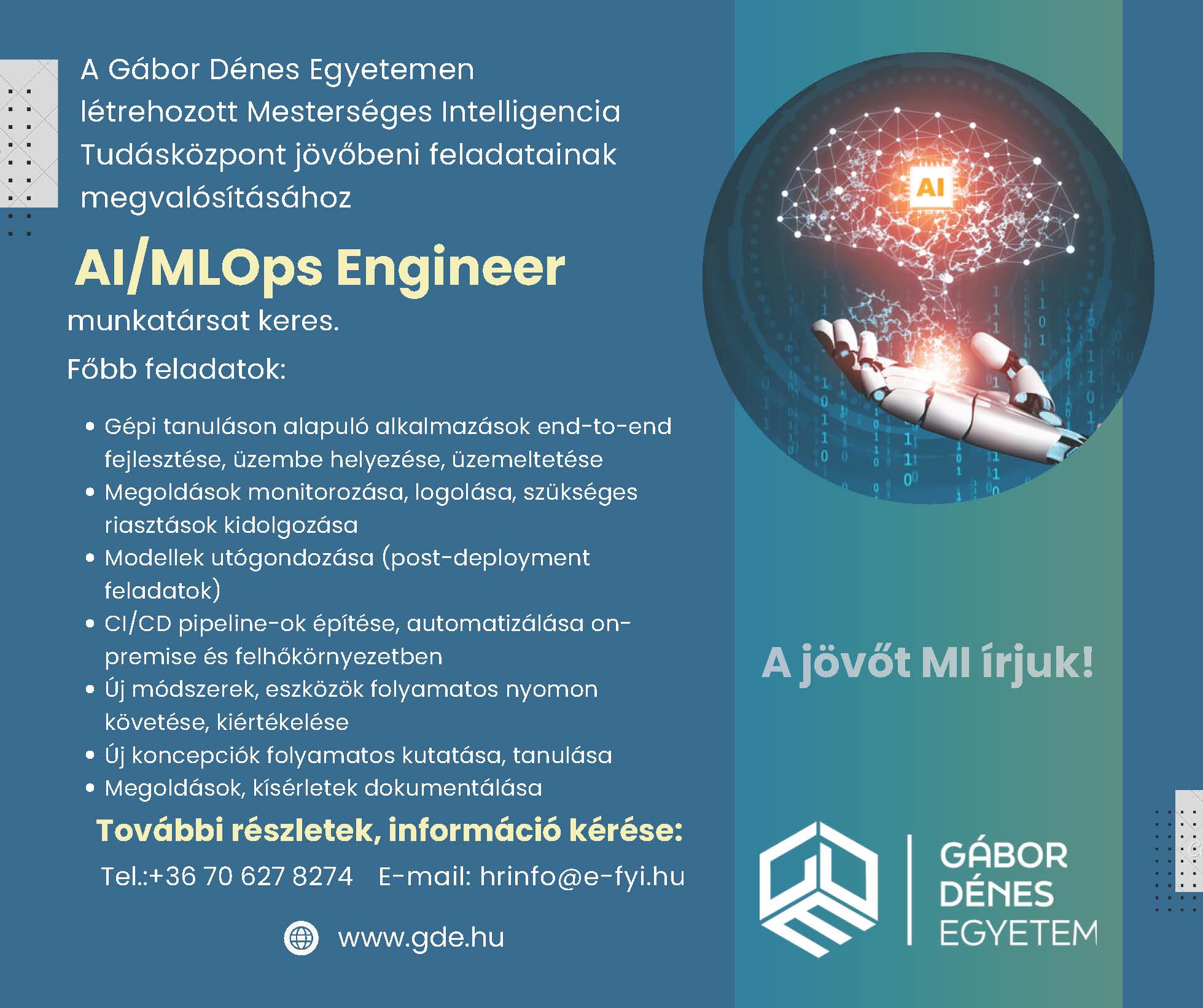 Karrier bélyegképe: AI/MLOps Engineer