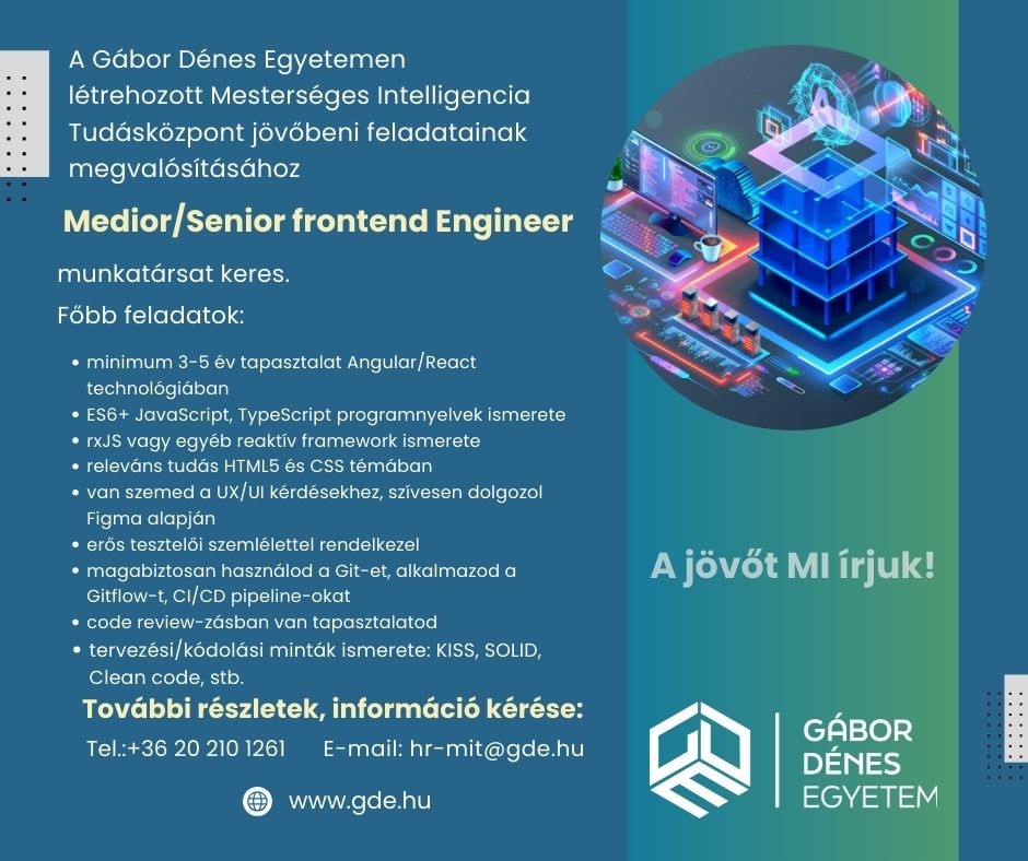 Karrier bélyegképe: Medior/Senior Frontend Engineer