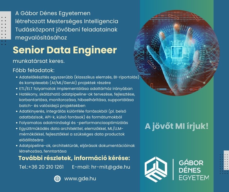 Karrier bélyegképe: Senior Data Engineer
