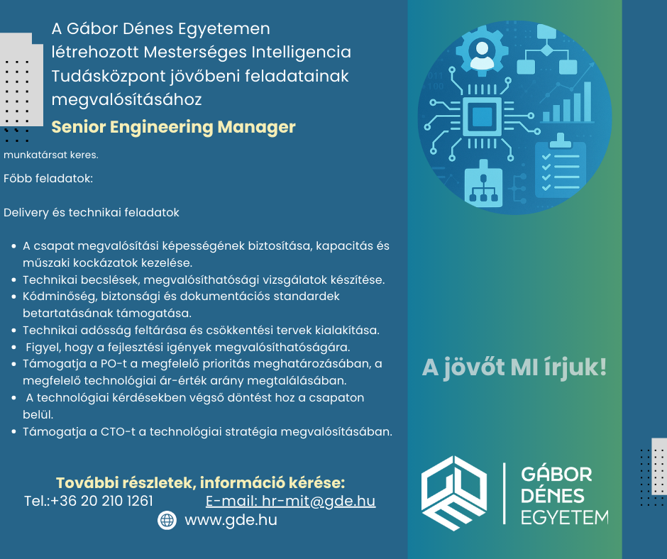 Karrier bélyegképe: Senior Engineering Manager 